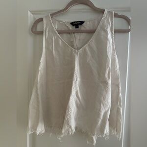 White open back tank top